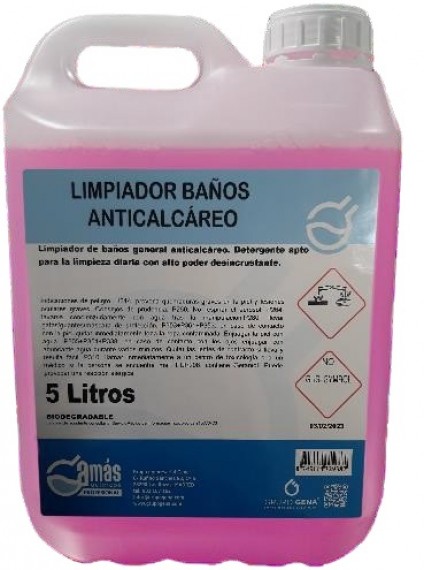 LIMPIADOR BAÑOS DESINCRUSTANTE ANTICALCAREO GARRAFA DE 5 LITROS