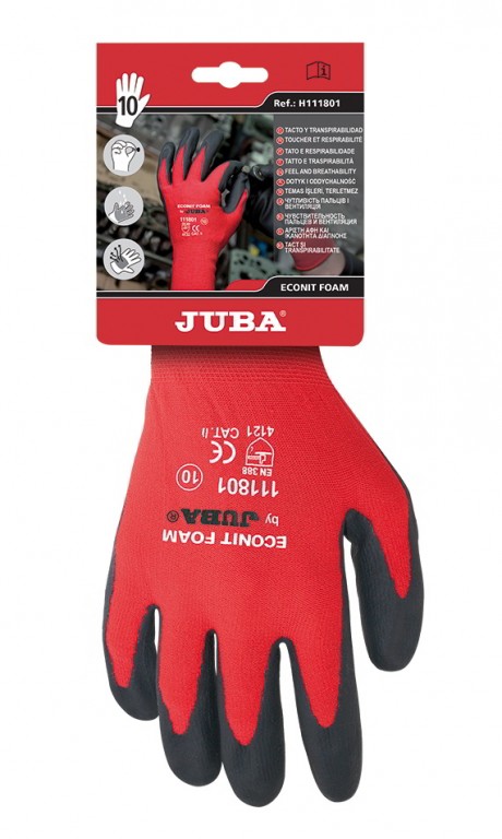 Juba - Juego guantes nitrilo foam conductor talla 10 blister